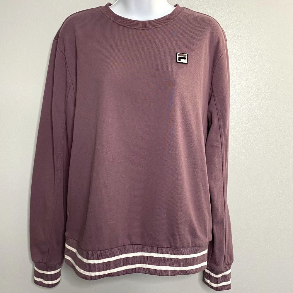 women's sweatshirt by striped accents by Fila -